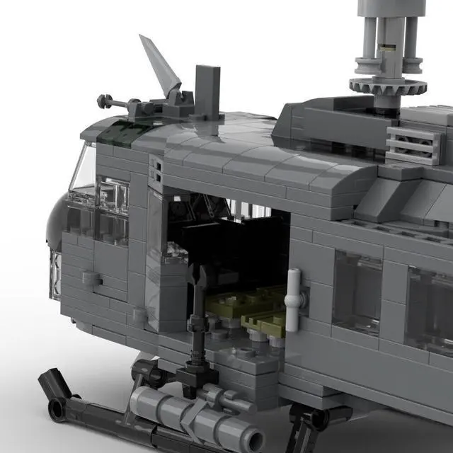 Alt view image 6 of 6 - ZITIANYOUBUILD MOC-93333 Utility Military Helicopter First Turbine-powered Helicopter 722 Parts