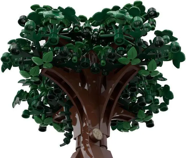 Alt view image 3 of 6 - ZITIANYOUBUILD Custom MOC-79007 Medieval Theme Design Style Medieval Green Tree Model 183 Parts