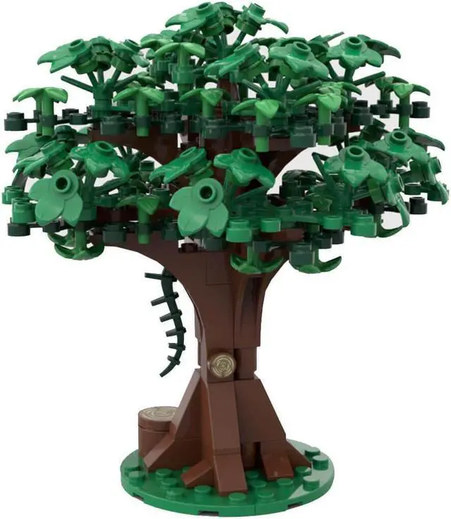 Alt view image 5 of 6 - ZITIANYOUBUILD Custom MOC-79007 Medieval Theme Design Style Medieval Green Tree Model 183 Parts