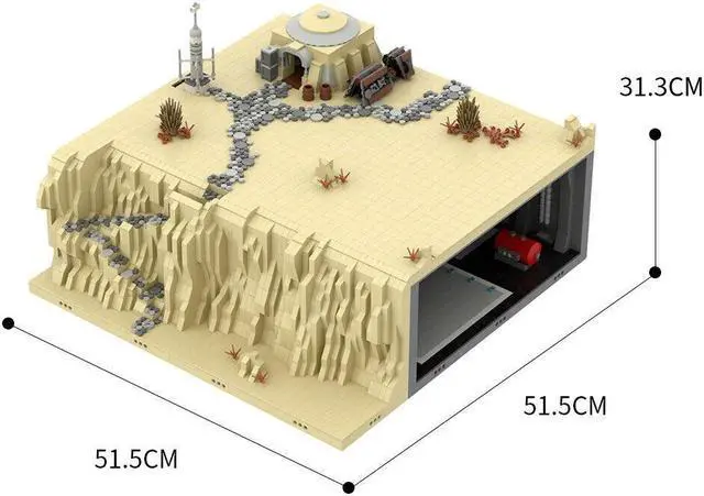 Alt view image 4 of 4 - ZITIANYOUBUILD C5985 Modular Secret Base on Tatooine Model Building Toys 7325 Parts