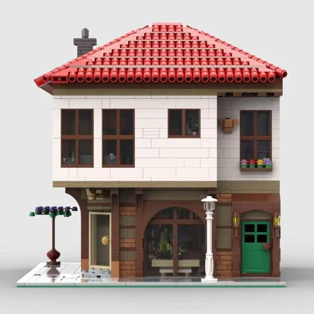 Alt view image 3 of 6 - ZITIANYOUBUILD MOC-109388 Antique Shop with Traditional House Modular Building 3439 Parts