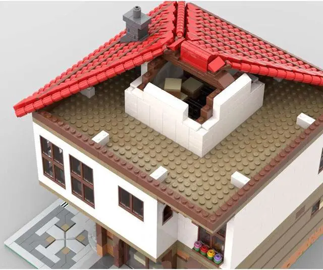 Alt view image 4 of 6 - ZITIANYOUBUILD MOC-109388 Antique Shop with Traditional House Modular Building 3439 Parts