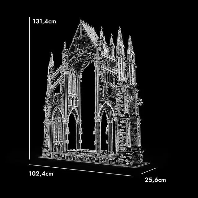 Alt view image 2 of 6 - ZITIANYOUBUILD MOC-172185 Gothic Cathedral- Cross Section 1:42 Scale 41101 Parts 1.34m High