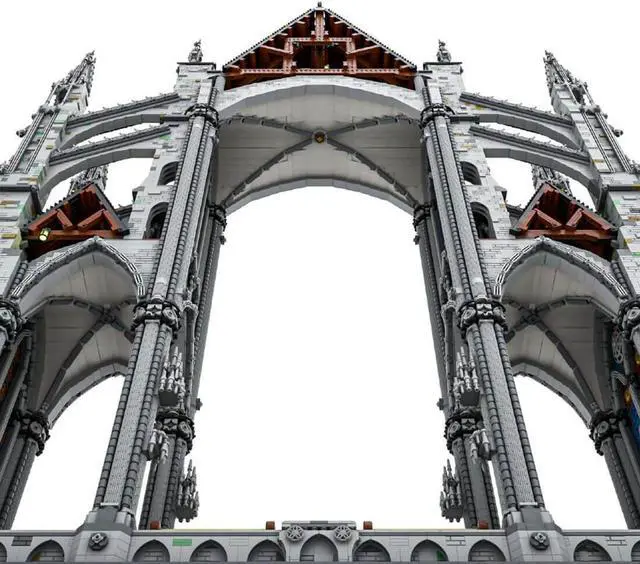 Alt view image 3 of 6 - ZITIANYOUBUILD MOC-172185 Gothic Cathedral- Cross Section 1:42 Scale 41101 Parts 1.34m High
