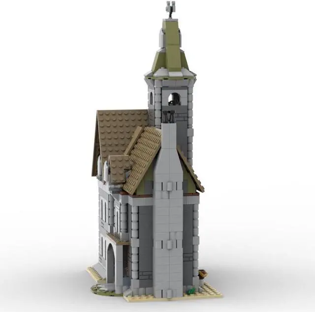 Alt view image 2 of 4 - ZITIANYOUBUILD MOC-151435 Gothic Style Haunted House Manor Model with Full Interior 1082 Parts