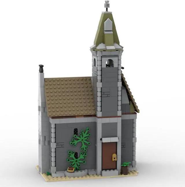 Alt view image 3 of 4 - ZITIANYOUBUILD MOC-151435 Gothic Style Haunted House Manor Model with Full Interior 1082 Parts