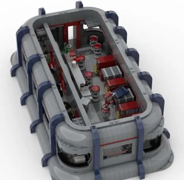 Alt view image 3 of 4 - ZITIANYOUBUILD C5585 Diner Restaurant with Interior from Movie Episode II 1826 Parts