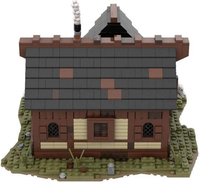 Alt view image 2 of 3 - ZITIANYOUBUILD MOC-112418 Modular Building: Medieval Hunter's Hut House Model 1404 Parts