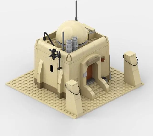 Alt view image 2 of 2 - ZITIANYOUBUILD C5511 Modular Building: Tatooine Single House from Movie 601 Parts