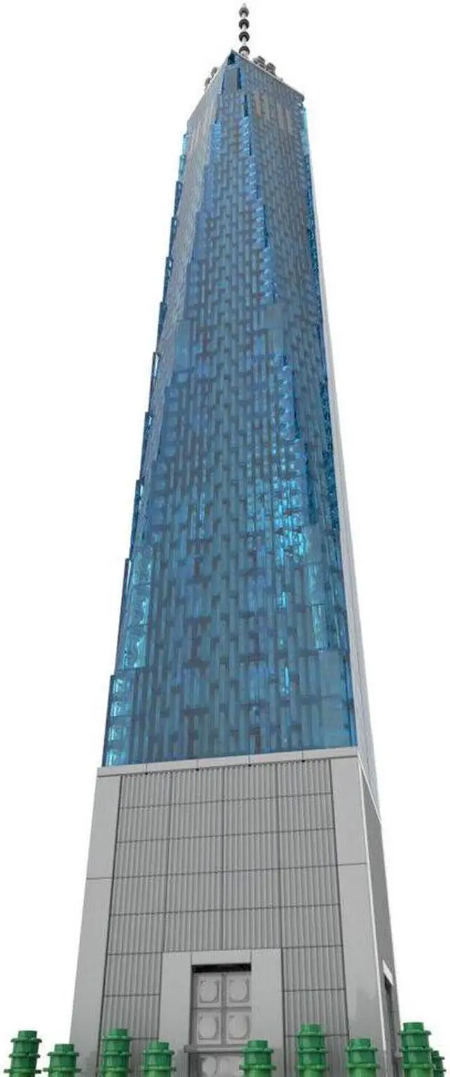 Alt view image 2 of 2 - ZITIANYOUBUILD MOC-159549 One World Trade Center Freedom Tower 1:800 Scale 3153 Parts Gift