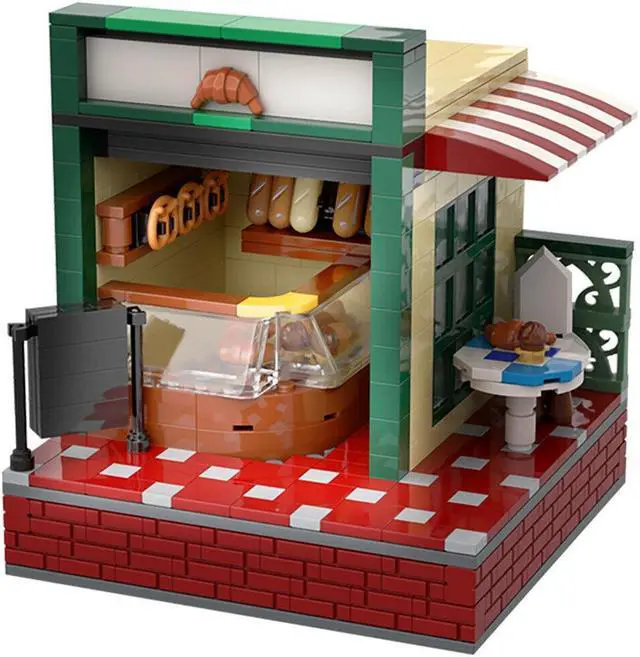 Main image of ZITIANYOUBUILD C4709 Street Bakery Shop Model Building Toys Set for Collection 530 Parts