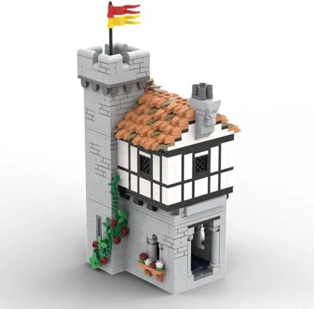 Alt view image 2 of 5 - ZITIANYOUBUILD MOC-142666 3517 Parts Tower Keep & Low Courtyard Extension for Set 10305 Castle