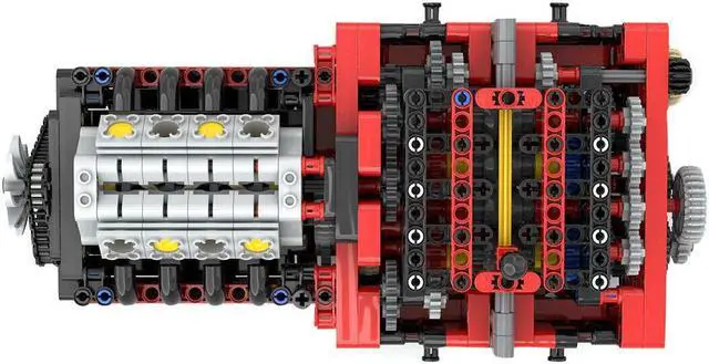 Alt view image 2 of 4 - ZITIANYOUBUILD MOC-79482 Manual 8 Speed Gearbox Model with Power Functions 685 Parts