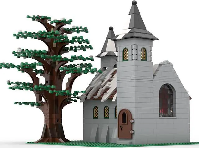 Alt view image 3 of 4 - ZITIANYOUBUILD YOUFOY A Little Romanic Style Church for Your Winter Village 1154 Pieces