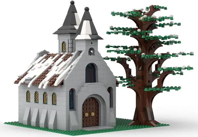 Alt view image 2 of 4 - ZITIANYOUBUILD YOUFOY A Little Romanic Style Church for Your Winter Village 1154 Pieces