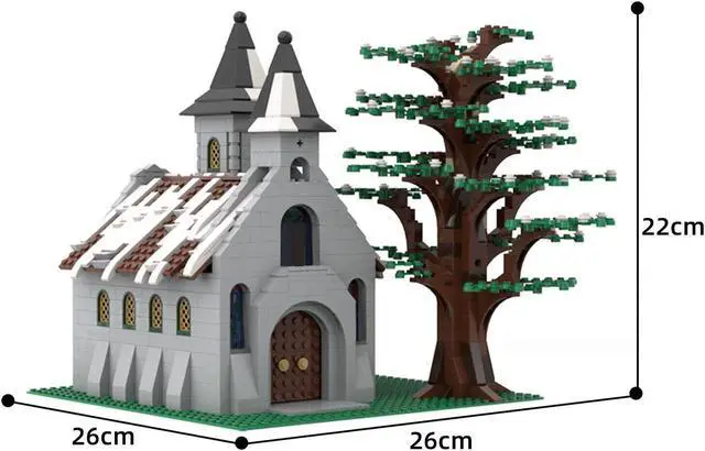 Alt view image 4 of 4 - ZITIANYOUBUILD YOUFOY A Little Romanic Style Church for Your Winter Village 1154 Pieces