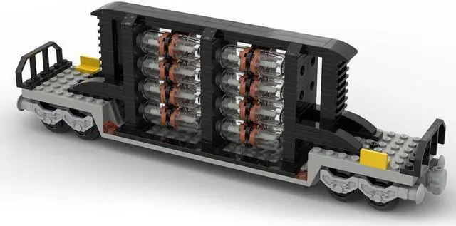 Alt view image 2 of 6 - ZITIANYOUBUILD Custom MOC-88805 Nulcear Waste Uranium Rods Train Car 206 Parts for Christmas