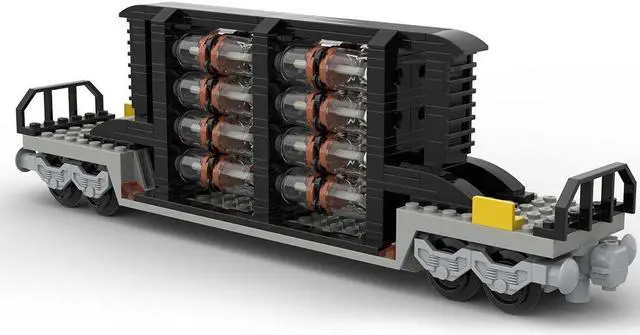 Alt view image 4 of 6 - ZITIANYOUBUILD Custom MOC-88805 Nulcear Waste Uranium Rods Train Car 206 Parts for Christmas