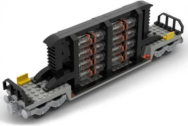 Alt view image 3 of 6 - ZITIANYOUBUILD Custom MOC-88805 Nulcear Waste Uranium Rods Train Car 206 Parts for Christmas