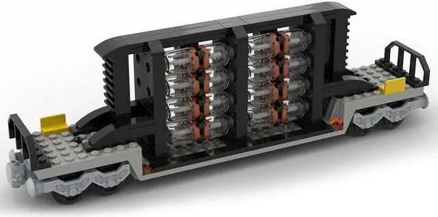Alt view image 6 of 6 - ZITIANYOUBUILD Custom MOC-88805 Nulcear Waste Uranium Rods Train Car 206 Parts for Christmas