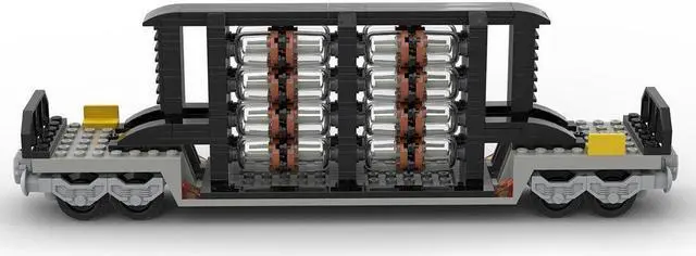 Alt view image 5 of 6 - ZITIANYOUBUILD Custom MOC-88805 Nulcear Waste Uranium Rods Train Car 206 Parts for Christmas