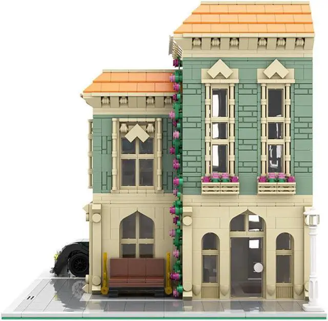 Alt view image 2 of 4 - ZITIANYOUBUILD C5475 Modular Post Office with Delivery Car Building Toys Set 2308 Parts