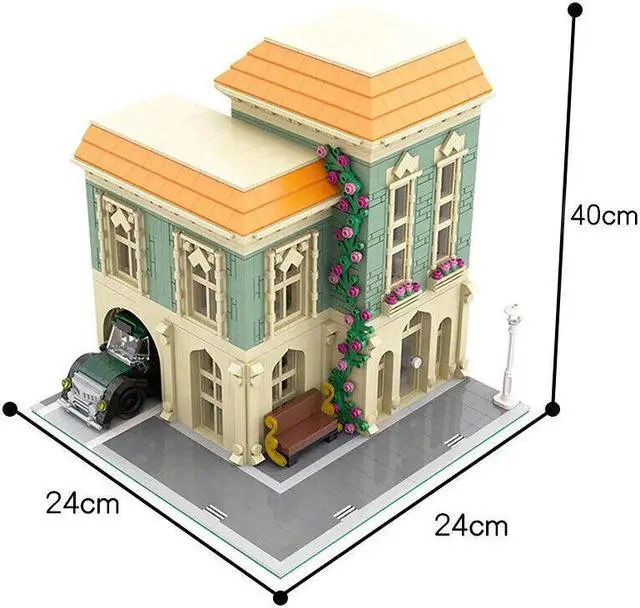 Alt view image 4 of 4 - ZITIANYOUBUILD C5475 Modular Post Office with Delivery Car Building Toys Set 2308 Parts