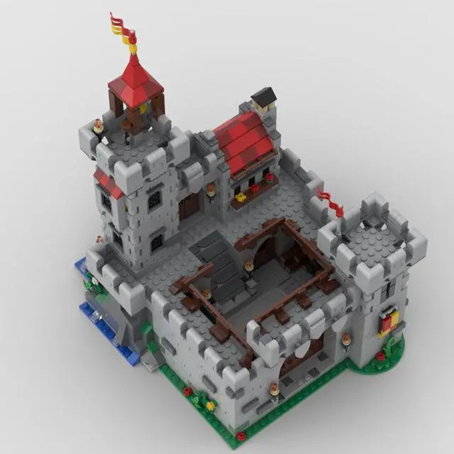 Alt view image 2 of 4 - ZITIANYOUBUILD MOC-159182 Castle with Royal Bedroom, Weapons Room and Watchtower 1516 Parts