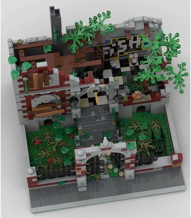 Alt view image 2 of 4 - ZITIANYOUBUILD MOC-150081 Modular Ruined Villa A Old But Beautiful House Model 1364 Parts