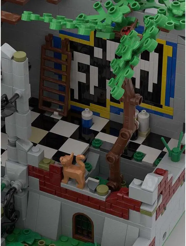 Alt view image 4 of 4 - ZITIANYOUBUILD MOC-150081 Modular Ruined Villa A Old But Beautiful House Model 1364 Parts
