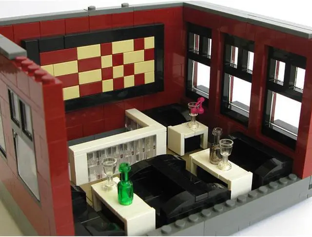 Alt view image 2 of 5 - ZITIANYOUBUILD C4227 Fully Furnished Modular Building Bar with Interior 1638 Parts Gift