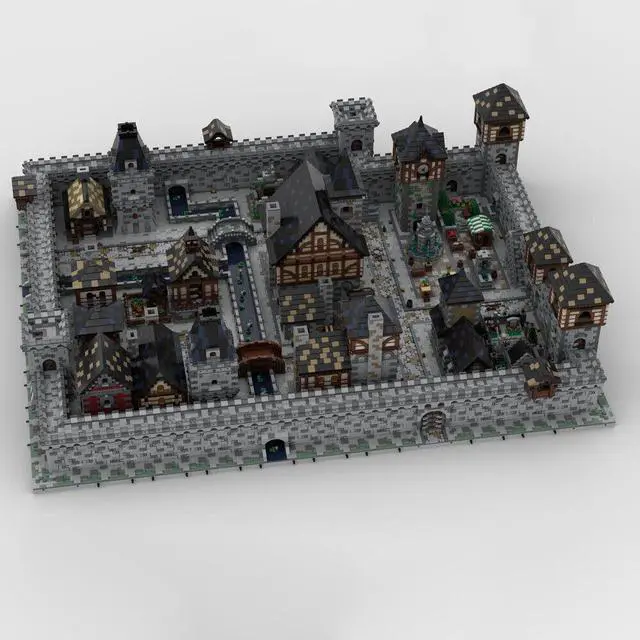 Alt view image 5 of 5 - ZITIANYOUBUILD MOC-88654 Medieval Castle Individual City-combinations w/ 52 Modules 48241 Parts