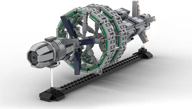 Alt view image 2 of 6 - ZITIANYOUBUILD MOC-129155 Orbis Starport Station with Stand from Game 493 Parts 1:20000 Scale