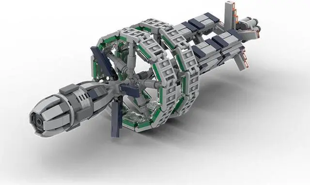 Alt view image 4 of 6 - ZITIANYOUBUILD MOC-129155 Orbis Starport Station with Stand from Game 493 Parts 1:20000 Scale