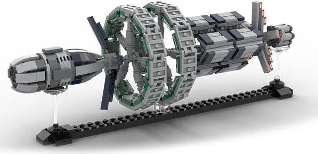 Alt view image 5 of 6 - ZITIANYOUBUILD MOC-129155 Orbis Starport Station with Stand from Game 493 Parts 1:20000 Scale