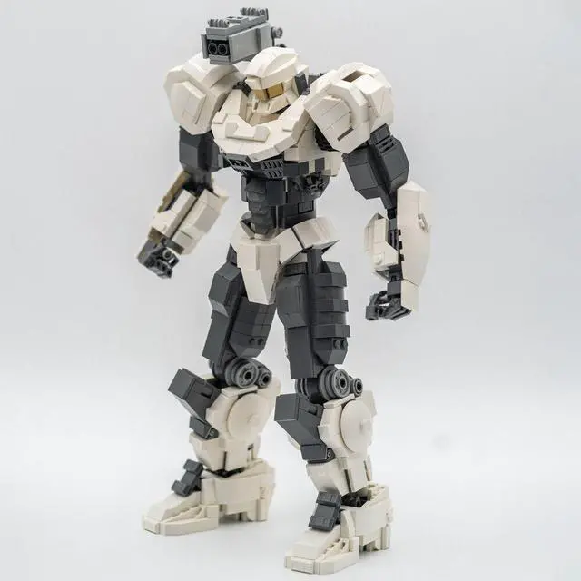 Alt view image 2 of 6 - ZITIANYOUBUILD MOC-96964 White Mech Robot Jaeger Model 31,5 cm High Building Toys 1244 Parts