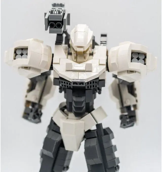 Alt view image 4 of 6 - ZITIANYOUBUILD MOC-96964 White Mech Robot Jaeger Model 31,5 cm High Building Toys 1244 Parts