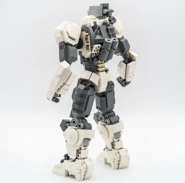 Alt view image 6 of 6 - ZITIANYOUBUILD MOC-96964 White Mech Robot Jaeger Model 31,5 cm High Building Toys 1244 Parts