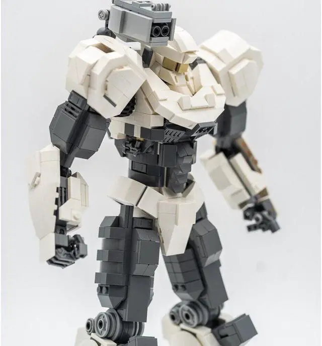 Alt view image 3 of 6 - ZITIANYOUBUILD MOC-96964 White Mech Robot Jaeger Model 31,5 cm High Building Toys 1244 Parts