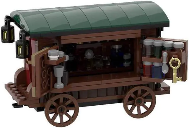 Main image of ZITIANYOUBUILD Custom MOC-78795 Medieval Potion Seller 221 Parts Kids Gift for Christmas