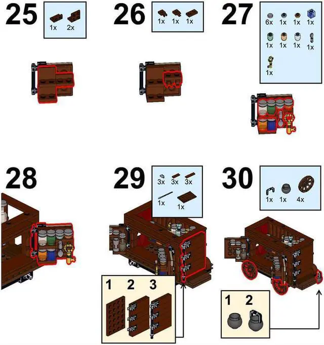 Alt view image 3 of 6 - ZITIANYOUBUILD Custom MOC-78795 Medieval Potion Seller 221 Parts Kids Gift for Christmas