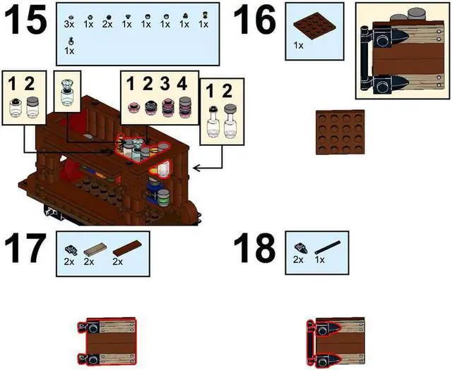 Alt view image 5 of 6 - ZITIANYOUBUILD Custom MOC-78795 Medieval Potion Seller 221 Parts Kids Gift for Christmas