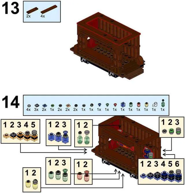 Alt view image 6 of 6 - ZITIANYOUBUILD Custom MOC-78795 Medieval Potion Seller 221 Parts Kids Gift for Christmas