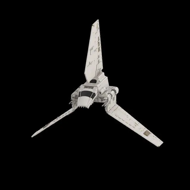 Alt view image 2 of 5 - ZITIANYOUBUILD C4952 Imperial Shuttle with Power Functions and Display Stand