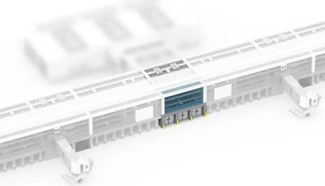 Alt view image 2 of 6 - ZITIANYOUBUILD 19-in-1 Modular Airport Gate & Terminal BUNDLE with Full Interior 12300 Parts