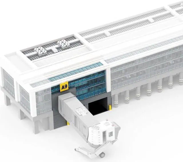 Alt view image 4 of 6 - ZITIANYOUBUILD 19-in-1 Modular Airport Gate & Terminal BUNDLE with Full Interior 12300 Parts
