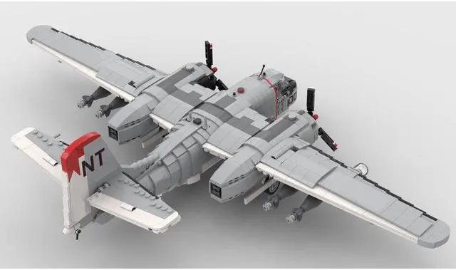 Alt view image 3 of 3 - ZITIANYOUBUILD MOC-143540 S-2 Tracker Airframe Anti-submarine Warfare Aircraft 1757 Parts