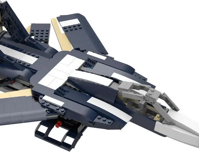 Alt view image 5 of 6 - ZITIANYOUBUILD C6381 Carrier Fighter Aircraft with Retractable Wheels and Wings 1471 Parts