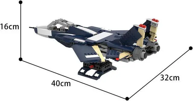 Alt view image 6 of 6 - ZITIANYOUBUILD C6381 Carrier Fighter Aircraft with Retractable Wheels and Wings 1471 Parts