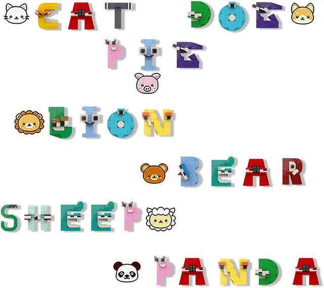 Alt view image 5 of 6 - ZITIANYOUBUILD C9239 26 Alphabet Combinations DIY Creative 951 Parts for Kids Creative Toys